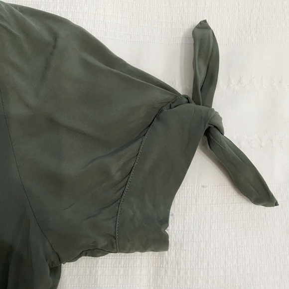 PIETRO BRUNELLI MATERNITY OLIVE GREEN BUTTON UP MINI DRESS - XS - Picture 7 of 8